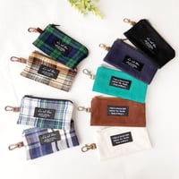 帆布の小物ポーチ