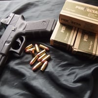 9mm Luger 115 Gr. FMJ PERFECTA Case1個と空箱