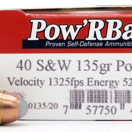 .40 S&W Corbon Pow'Rball 135 Grain Brass Case 1個