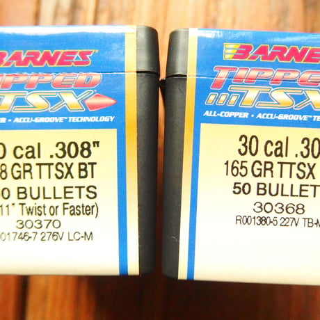 BARNES TIPPED  TSX 30 CAL .308" 165/168 Gr. 1個
