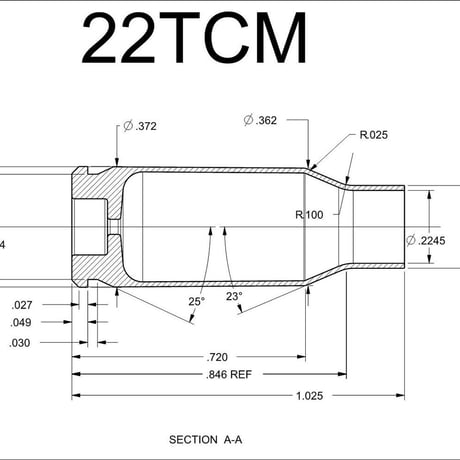 .22 TCM 専用弾装着(2種類から選択)