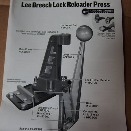 LEE （コンパクトプレス）BREECH LOCK RELOADER PRESS 1台