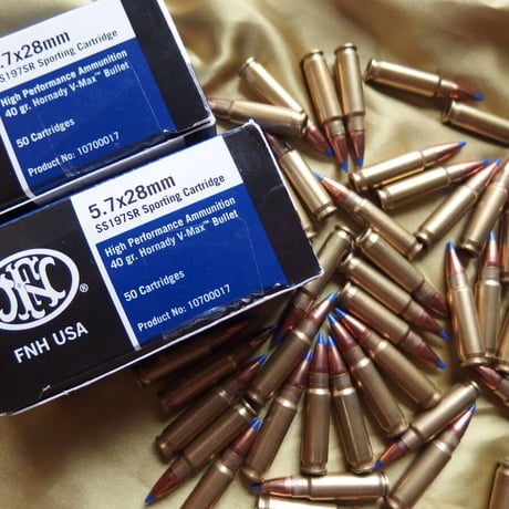 5.7x28mm FNH USA SS197SR 40 Gr. Hornady V-MAX Bullet 1個