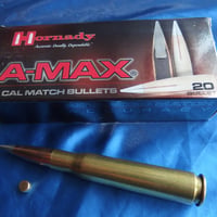 .50 BMG Hornady A-MAX 750 Grain  Hornady Case Primed 箱付き！