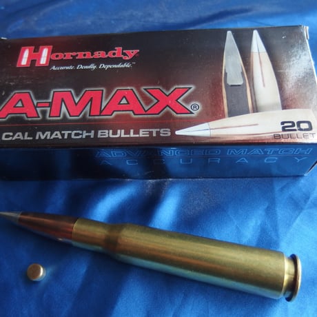.50 BMG Hornady A-MAX 750 Grain  Hornady Case Primed 箱付き！
