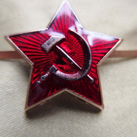 Soviet スチールバックルとバッジ2個