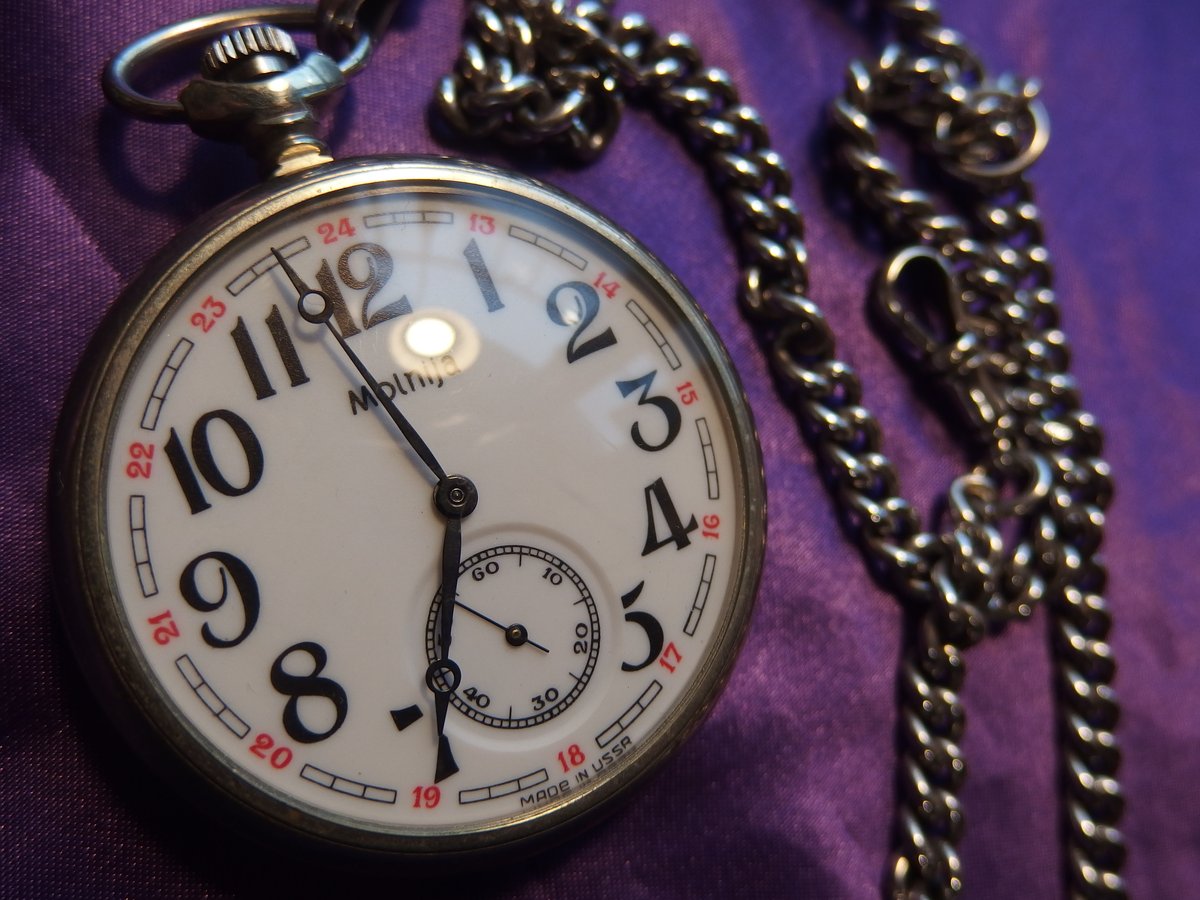 モルニヤ★CAL.3602★18ジュエル★ロシア★ビンテージ★懐中時計★動作中 1991年ロシア Molnija 3602 SHIP懐中時計18石 O/H済み | m2_ball