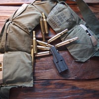 7.62x51mm ベトナム戦争当時のバンダリア、空砲30ラウンド