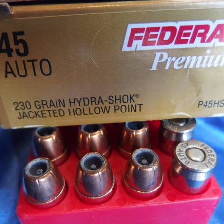 .45 AUTO 230 Grain FEDERAL HYDRA-SHOK JHP 1個