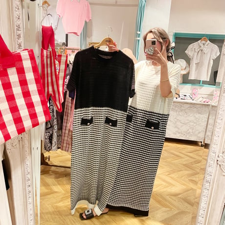 summer knit one-piece
