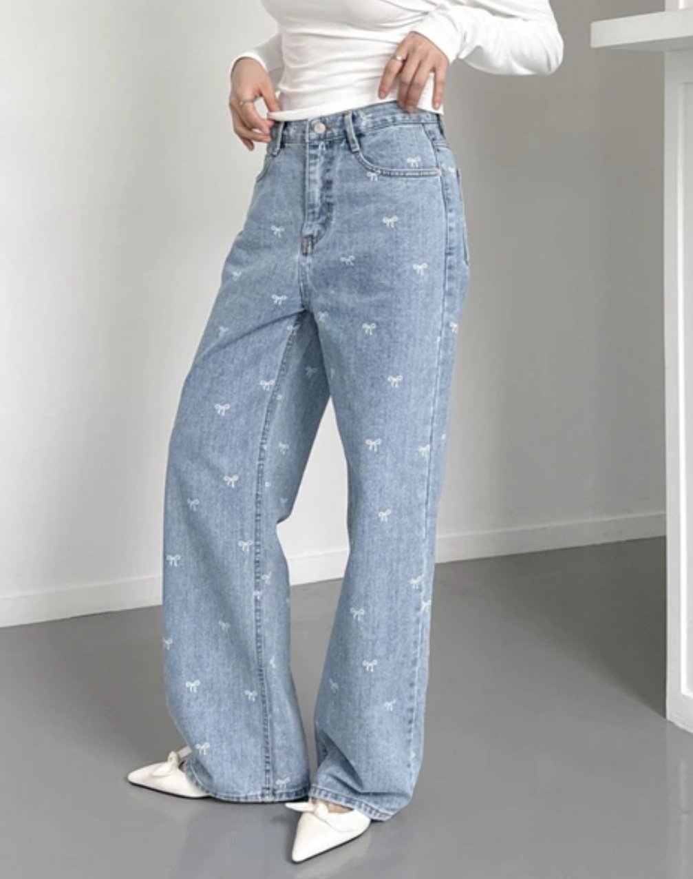 刺繍りぼんすとるデニム | UHURU