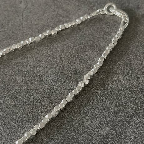 【M様専用】ぷっくりハート✖️カレンシルバーキューブネックレス （約45.2cm）