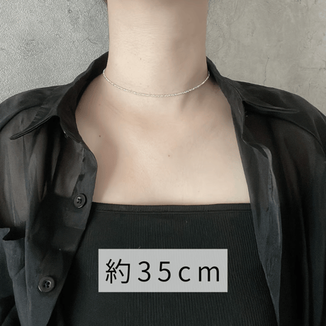 【C様専用】カレンシルバー◆CHIPチョーカーネックレス(35cm)