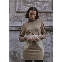 ACCORDION“RIB SWITCHING TURTLE NECK PULLOVER”