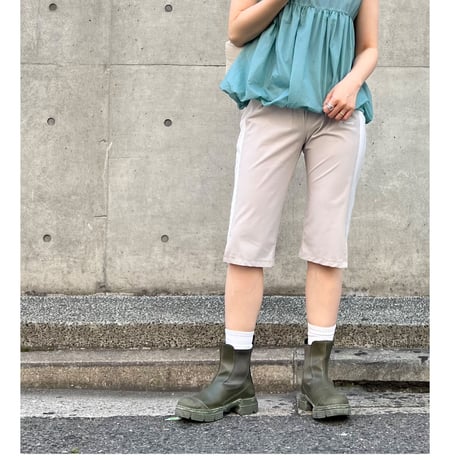 COLOR BLOCKED BIKER SHORTS