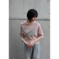 JUUKIFF “ DRAPED WIDE-NECK TOP IN MIXED COTTON”