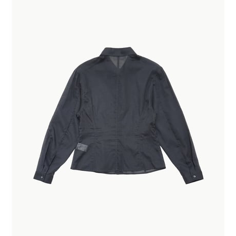 AMOMENTO sheer standard fit shirt