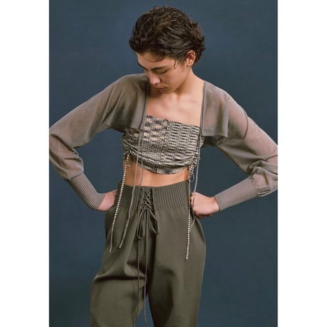 accordion “GRADIENT YARN CAMI”