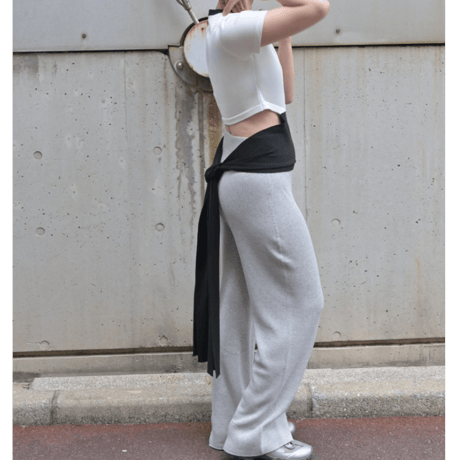 Kayle cotton back ribbon knit tee