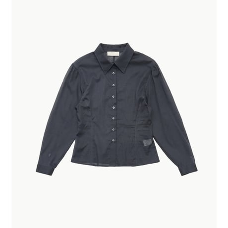 AMOMENTO sheer standard fit shirt