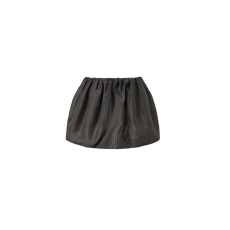 AMOMENTO SHIRRING ORGANZA BELT SKIRT