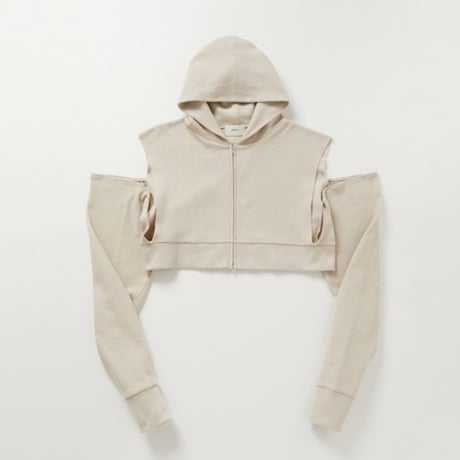 papier broken zip up
