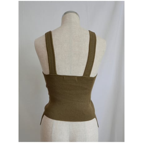 kayle “washi knit tank top”（khaki）