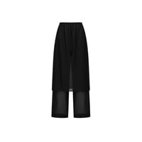 AMOMENTO “Sheer Layered Pants”