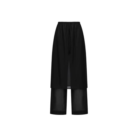AMOMENTO “Sheer Layered Pants”