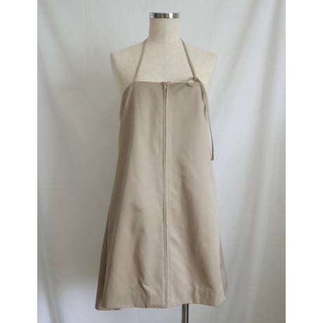 KAYLE“COTTON TWILL ZIPPED SHORT DRESS”