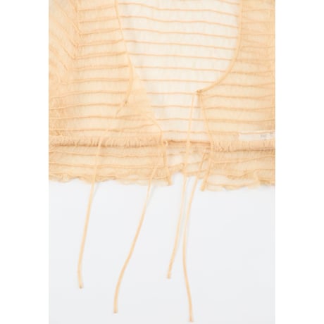 accordion “CLEAR WAVING BORDER CARDIGAN”（light orange）