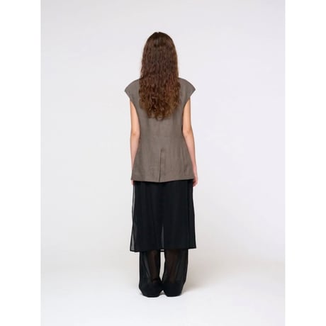 AMOMENTO “Sheer Layered Pants”