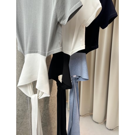 Kayle cotton back ribbon knit tee