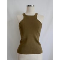 kayle “washi knit tank top”（khaki）