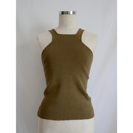 kayle “washi knit tank top”（khaki）