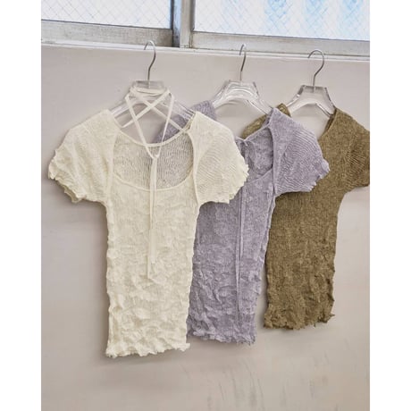 todayful “2way Sheer Knittops”