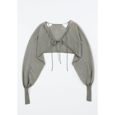 accordion“ SHEER SHORT CARDIGAN”