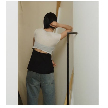 Knuth Marf french sleeve ribbed tops