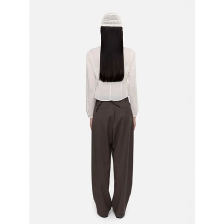 AMOMENTO “Pintuck Slim Shirt”