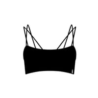 JUUKIFF CROSSED STRAP BRA IN POLY VISCOSE