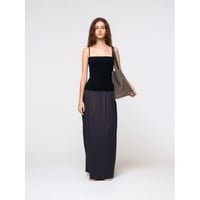 AMOMENTO “ Nylon Knit Maxi Dress”