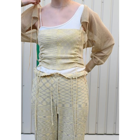 accordion“ SHEER SHORT CARDIGAN”