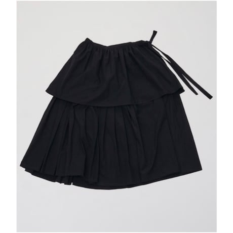 papier“Pleats wrapped skirt”