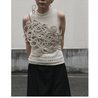 flower bond yarn belt