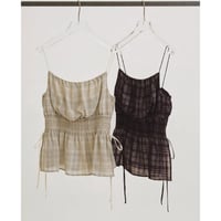 todayful “Check Jacquard Camisole”