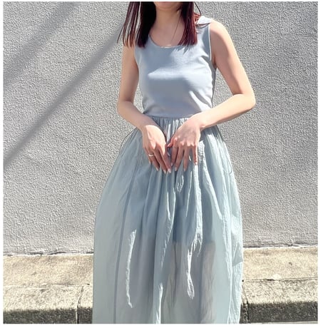 AMOMENTO SHEER JERSEY DRESS