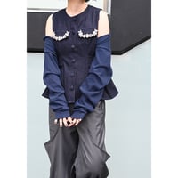 Dream sister jane “ Brightside Denim Embellished Top”