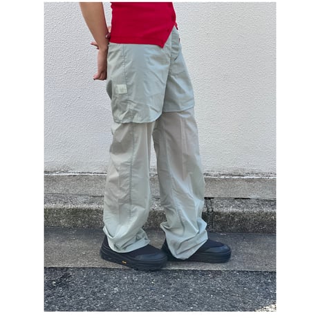 AMOMENTO reversible sheer straight fit pants