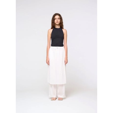 AMOMENTO “Sheer Layered Pants”
