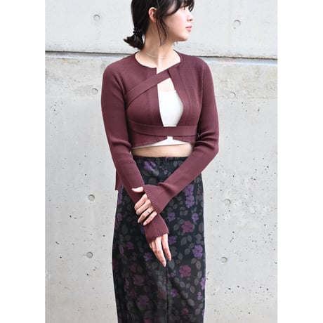 JUUKIFF “bondage short cardigan”
